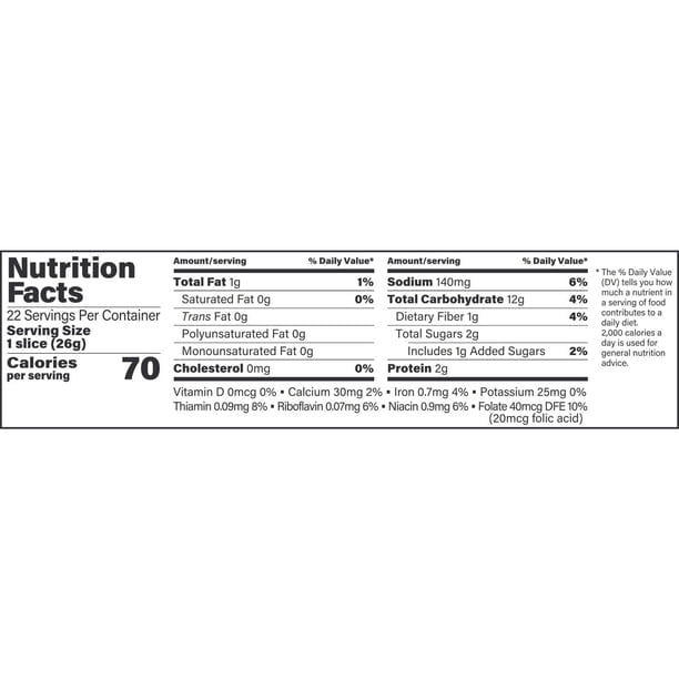 Sara Lee Honey Wheat Bread, 20 oz, Pre-sliced Wheat Bread, Bag (Pack of 2)