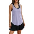 thumbnail image 3 of CUSTG Women Camis Sleeveless Casual Fashion Solid Color Backless Workout Yoga Tank Tops Outdoor Activewear O-Neck Leisure Ladies Summer Shirts, 3 of 7