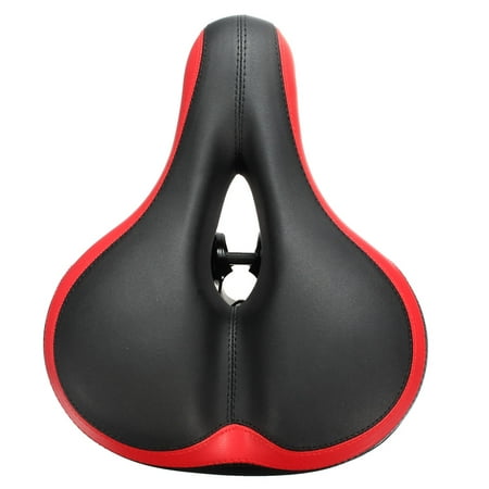 Comfortable Reflective Wide Big Bum Road Mountain MTB Saddle Bike Bicycle Cycling Seat Soft Cushion, (Best Road Cycling Saddle)