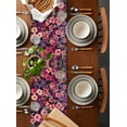 thumbnail image 5 of Table Runner Dresser Scarf 13 x 70 Inch Spring Flowers Pink Purple Floral Realistic Table Runners Non-Slip Heat Kitchen Dining Table Decor for Indoor Outdoor Home Party Decoration, 5 of 7