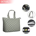 thumbnail image 2 of Navy and Beige Checkerboard Pattern Travel Tote Bags for Women Carry On,Large Weekender Bags for Women Travel,Multi Functional Duffle Bag for Work,Shopping,Sports, 2 of 5