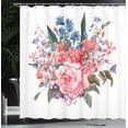 thumbnail image 4 of Ambesonne Flower Shower Curtain, Garden Flowers Bouquet, 69"Wx75"L, Multicolor, 4 of 5