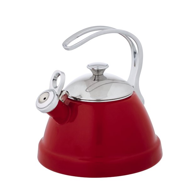 Copco 2quart Beaded Red Enamel On Steel Tea Kettle
