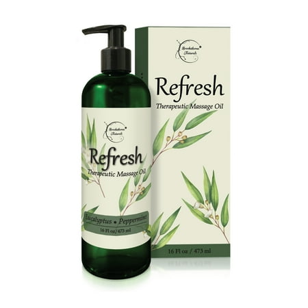Brookethorne Naturals Refresh Massage Oil Eucalyptus & Peppermint 16oz