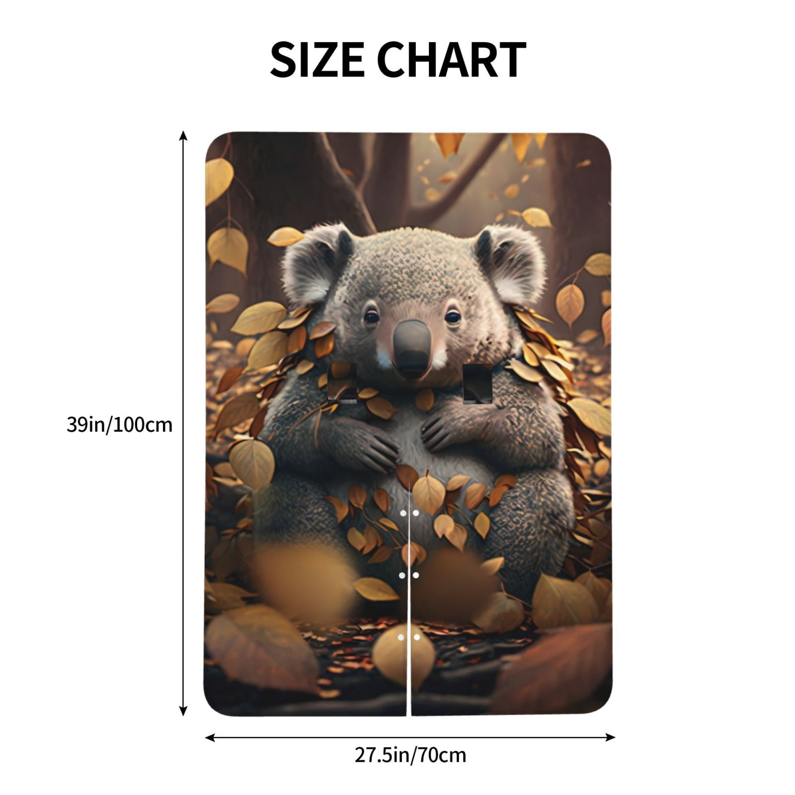 Naloa Cute Fallen Leaf Koala Baby Car Seat Cover, Breathable Baby Carrier Cover, Multiuse Baby Carrier Cover & Nursing Breastfeeding Cover
