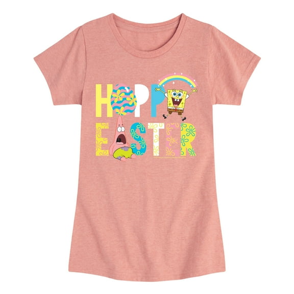 SpongeBob Squarepants - Hoppy Easter Icons - Toddler And Youth Girls Short Sleeve Graphic T-Shirt