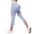 thumbnail image 4 of UOCUFY Capri Leggings Anti Cellulite 3D Resistance Band Leggings for Women Compression Tummy Control Butt Lifting Yoga Pants (Light Purple, XL), 4 of 5
