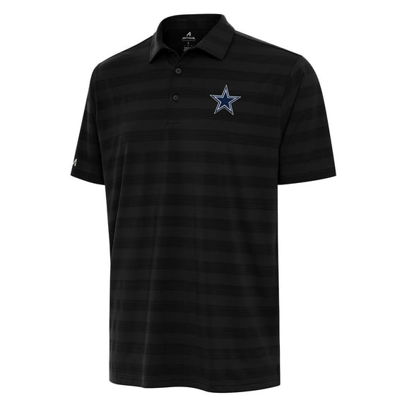 Men's Antigua Black Dallas Cowboys Tunnel Polo