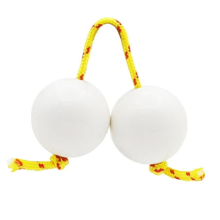 1 Pair African Shaker Rattle,Double Gourd Rhythm Percussion Instruments,Fingertip Balls Music Egg Shaker Instrument , White