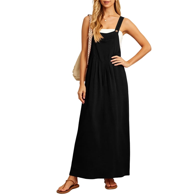 black linen jumper dress Linen Smock /loose Linen Dress / Linen Overalls / Sleeveless Linen Dress  Maternity Dress Linen Jumper Dress Made to Order