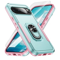 ELEHOLD Case for Google Pixel 10 Pro XL, Magnetic Car Mount Compatible Shockproof Military Grade Case with Kickstand and Screen Protector,H