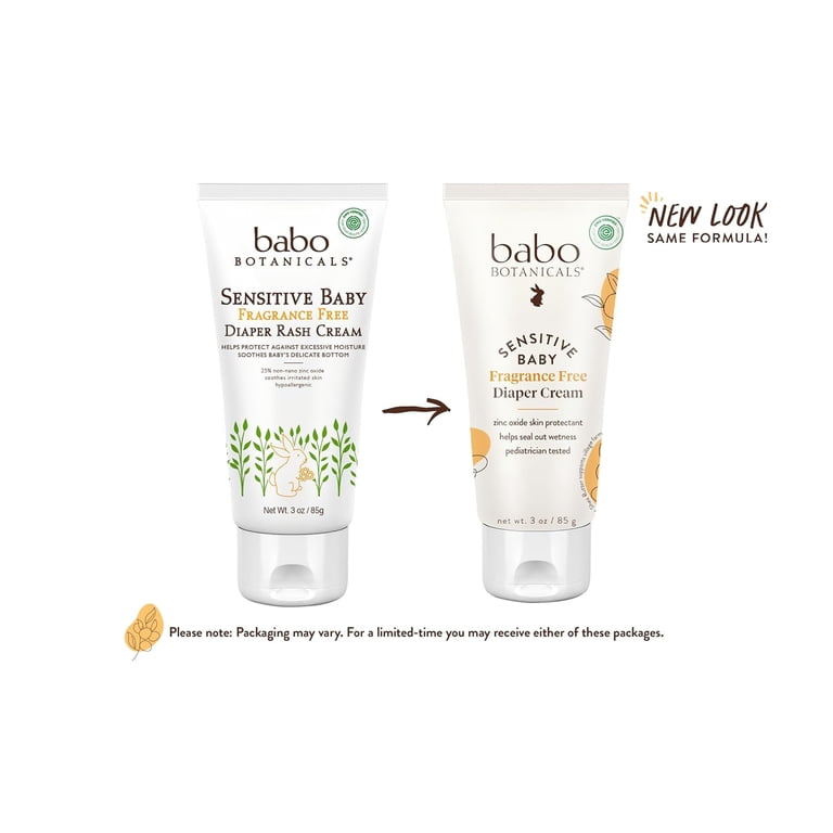 Babo Botanicals Sensitive Baby Zinc Diaper Cream Fragrance Free 3