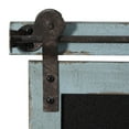 thumbnail image 6 of DecMode Blue Wood Sliding Barn Door Inspired Chalkboard Sign Wall Decor, 6 of 14