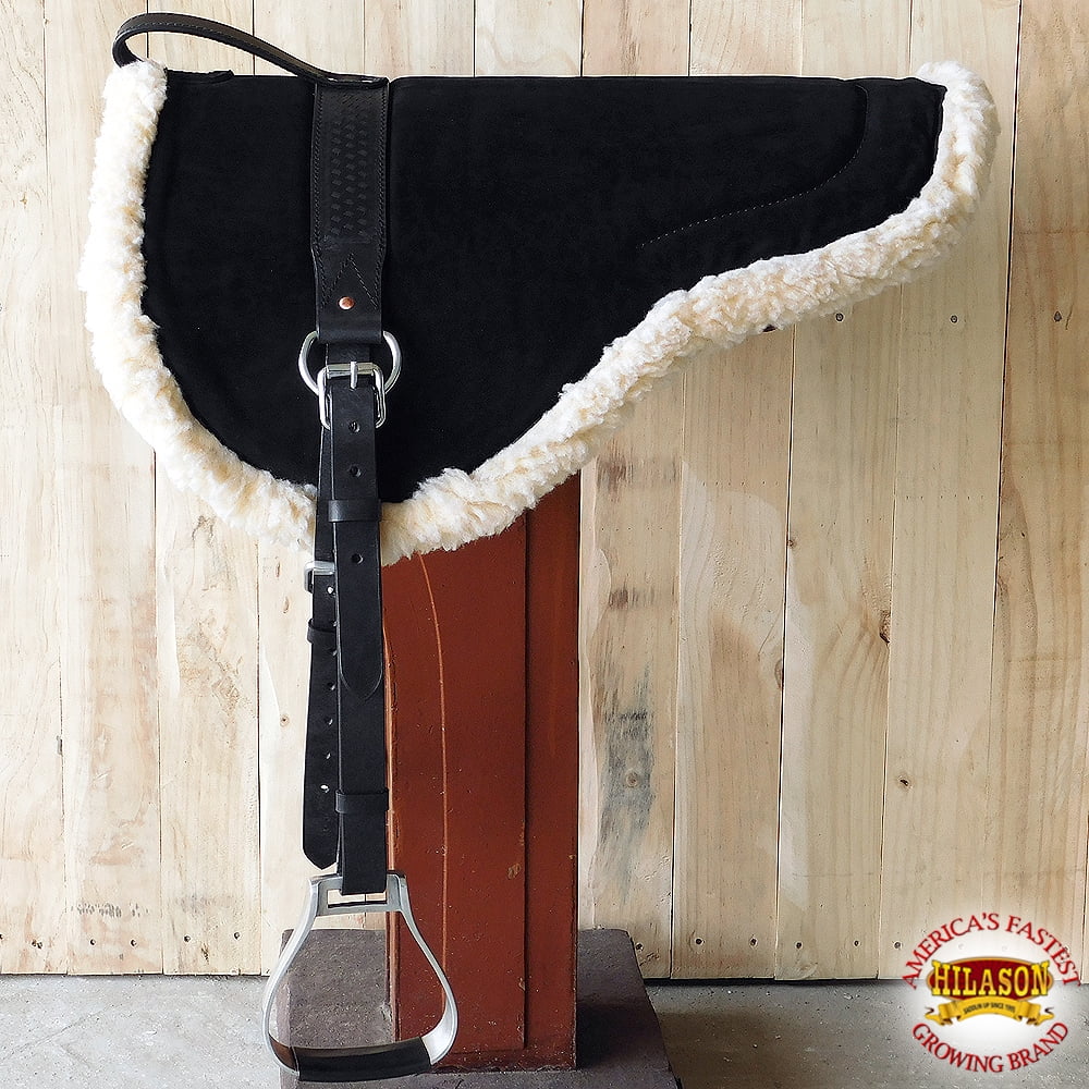 Hilason Natural Horsemanship Leather Bareback Western Treeless Saddle