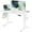 White, variant on Seang Electric Standing Desk, Adjustable Height Stand up Desk with 3 Memory Presets, 48x24 Inch Sit Stand Desks with Splice Board for Home Office Computer Workstation, White Frame/Nature Top