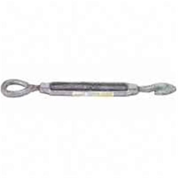 16-1-2X12 .5 x 12 Galvanized Hook & Eye Turnbuckle