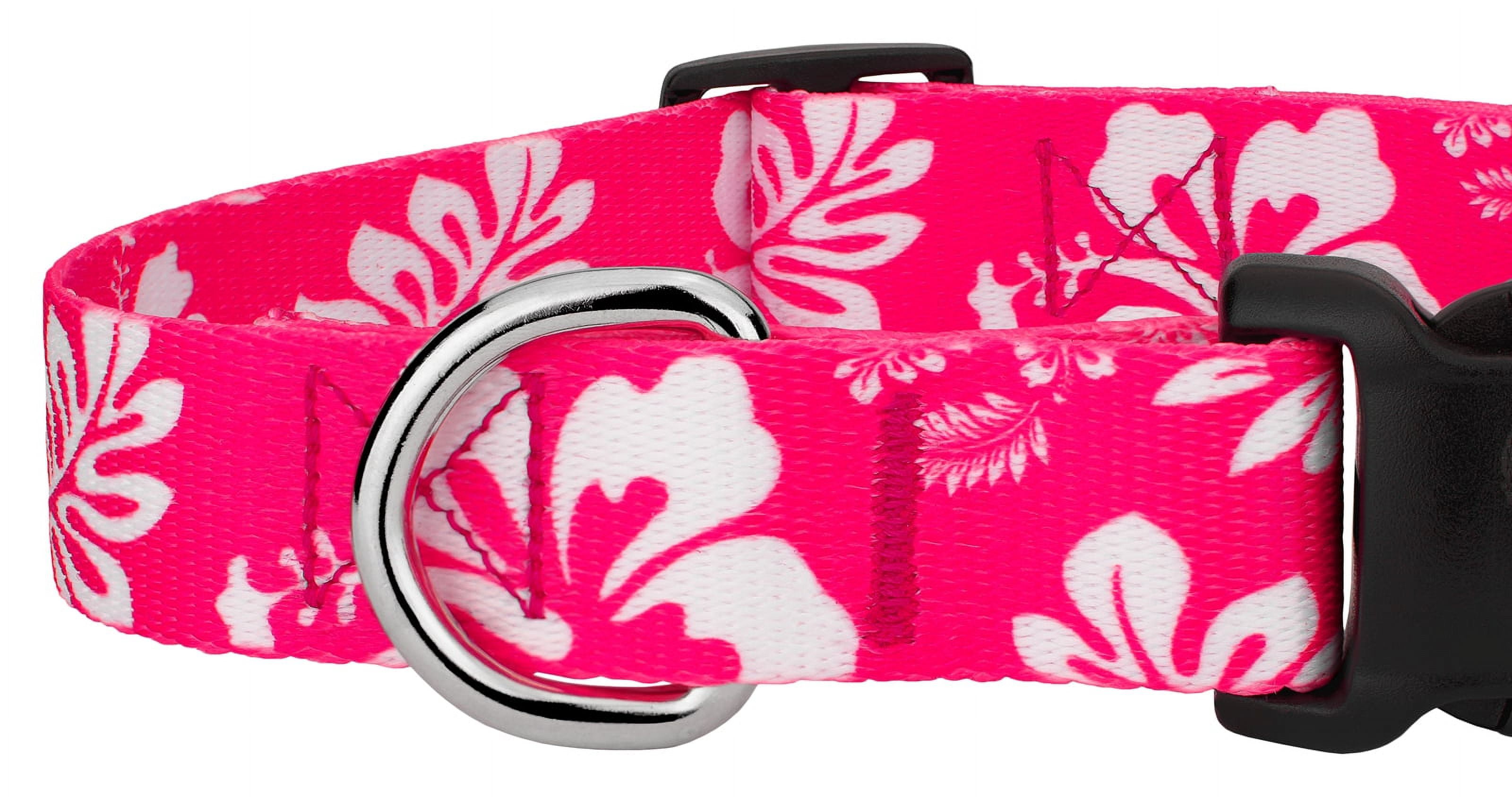 Country Brook Petz® Pink Hawaiian Everyday Dog Collar and Leash, Small