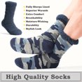 thumbnail image 3 of Cozylook Men's Fuzzy Slipper Socks Non-Slip Grips Warm Thermal Winter Socks Cozy Christmas Gifts Navy Camo LXL 11-14, 3 of 5