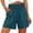 Blue#03, variant on Shorts for Women with Pockets Trendy Versatile Mid-Thigh Length Shorts Lightweight Comfy Elastic High Waisted Womens Shorts Breathable Casual Loose Solid Color Summer Shorts M