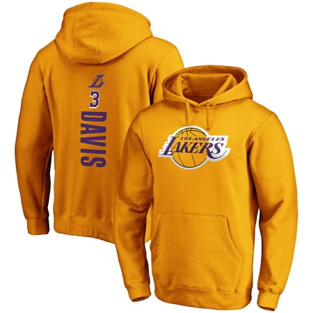 Anthony Davis Los Angeles Lakers Fanatics Branded Team Playmaker Name & Number Pullover Hoodie - Gold