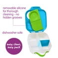 thumbnail image 5 of b.box Mini Lunch Box, 4.25 Cup Leak Proof Bento Box for Kids Ages 3+, 3 Compartment Snack Containers, School Lunch Container, Dishwasher Safe, BPA-Free - Ocean Breeze, 5 of 9