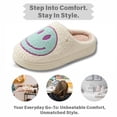 thumbnail image 6 of BERANMEY Cute Smile Face Slippers for Women Perfect Soft Plush Comfy Warm Slip-On Happy Face Slippers fo Women Indoor fluffy Smile House Slippers for Women and Men Non-slip Fuzzy Flat Slides, 6 of 9