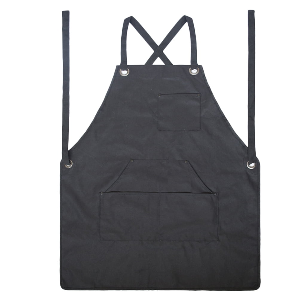 Electronicheart Adjustable Canvas Woodworking Apron With Tool Pockets Cross Back Straps For Men And Women Walmart Canada