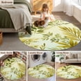 thumbnail image 5 of Round Rug 4Ft Washable Non-Slip, Sage Green Leaves Circle Area Rugs for Living Room Bedroom, Summer Botanical Farmhouse Watercolor Leaf Indoor Floor Mats Carpet Runner for Home Decor Aesthetic, 5 of 8