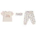 thumbnail image 2 of Chick Pea Baby Girl 3 PC French Terry Jogger Set, Sizes Newborn-24 Months, 2 of 2