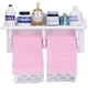 thumbnail image 1 of Accessoires de salle de bain pour maison de poupée 1:12, porte-serviettes miniature en bois, bouteilles décoratives, 1 of 4