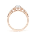 thumbnail image 2 of ANGARA IGI Certified Lab Grown 1 Ct Diamond Floral Engagement Ring for Women in 14K Rose Gold (Size-5.5mm|Color-F-G|Clarity-VS) | April Birthstone, Anniversary, Jewelry Gift for Women | Diamond Ring, 2 of 6