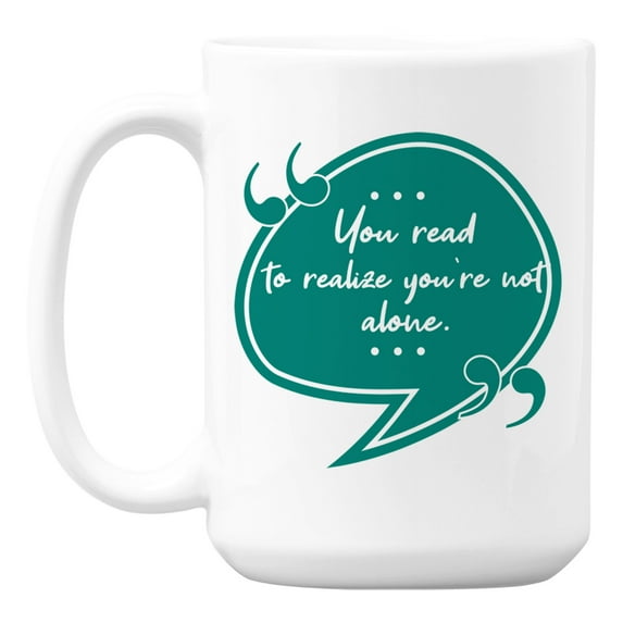 Inspirational Book Reading Quotes White Ceramic Coffee & Tea Mug (15oz)