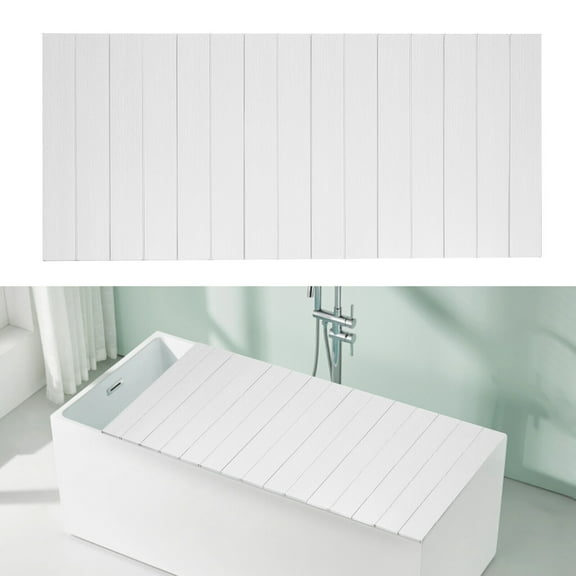 Modern Rectangular Bathtub Cover Folding Bath Lid Insulation Dust Cover for Bathroom, Home, SPA