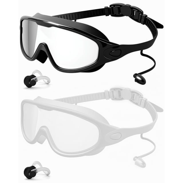 Gafas de natación Rantizon, 2 unidades, visión amplia, antivaho, UV, para adultos