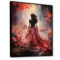 thumbnail image 2 of Designart "love Pink Woman Portrait" Portrait Floater Framed Canvas Wall Art, 2 of 7