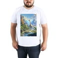 thumbnail image 5 of Basic Oversize Tees For WomenScenery Loose Boyfriend Shirts Casual Blouse round neck, 5 of 5