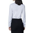 thumbnail image 3 of Women's Long-Sleeve Classic-Fit Oxford Shirt,Office Work Shirts Lapel Collared Blouse for Ladies Business, 3 of 9