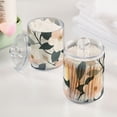 thumbnail image 5 of Pastel Flowers Pattern Cotton Swabs Cans Translucent Plastic Canisters Dustproof Lid for Bathroom Storage, 5 of 7