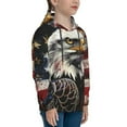 thumbnail image 3 of Vsdgher Retro American Eagle A Hoodie Youth Classic Hooded Pullover Sweatshirts Essentials Hoodie for Children (s-xl)-Large, 3 of 6