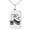 Silver, variant on Stainless Steel Letter R Initial 3D Monogram Engraved Small Rectangle Dog Tag Charm Pendant Necklace
