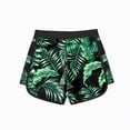 thumbnail image 4 of HCNTES Girls Tankini Swimsuit Solid Ruched Side Square Neck Top with Tropical Printed Shorts 2 Piece Girls Bathing Suits(Black,15-16 Y), 4 of 5