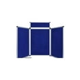 thumbnail image 2 of DSM Tm 6' 3+1 Hoop and Loop Black/Blue 2 Side Panel Header Trade Show Display Presentation 6ft 3 Panel Folding, 2 of 2