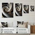 thumbnail image 4 of Designart Gold Black And White Stained Glass III Canvas Wall Art, 4 of 5