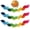 Rainbow, variant on Youersen Paper Fans Garland, Colorful Rainbow Ceiling Hanging Decorations Set for Birthday Parties, Wedding, 3 Pcs