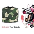 thumbnail image 6 of FORMRS Travel Makeup Bag Large Capacity Train Case Cosmetic Organizer with Adjustable Dividers, Black Abstract, 6 of 8