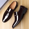 thumbnail image 4 of Tawop Men Dress Shoes Faux Leather Casual Comfy Fashion Brown Size:6.5, 4 of 9