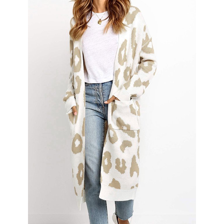 Walmart on sale leopard cardigan