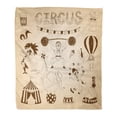 thumbnail image 1 of SIDONKU Throw Blanket Warm Cozy Print Flannel Red Tent Vintage Circus Elephant and Lion Tamer Acts Comfortable Soft for Bed Sofa and Couch 50x60 Inches, 1 of 1