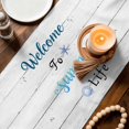thumbnail image 3 of Summer Truck Lemon Table Runner 70 Inches, Nautical Coastal Grey Wooden Bed Runner Dresser Scarves Tabletop for Indoor Outdoor Parties/Ceremony/Banquet, 13" x 70", 3 of 9
