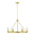 thumbnail image 5 of 47166-12 Livex Lighting Lansdale - 6 Light Chandelier In Transitional Style-19.5 Inches Tall and 25 Inches Wide-Satin Brass Finish    -Traditional, 5 of 13